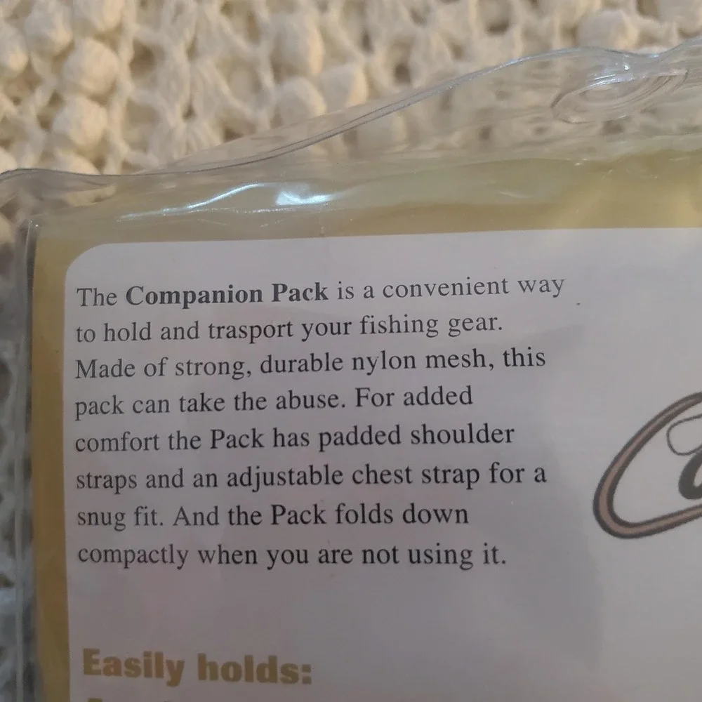 Charlie's Companion Pack Collapsible Fishing Backpack Waders Rod Holder Item 909